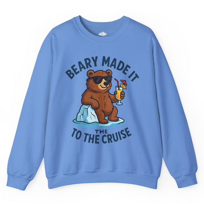Funny Cruise Bear Shirt Sweatshirt – Carolina Blue – Alaska Cruise Shirts