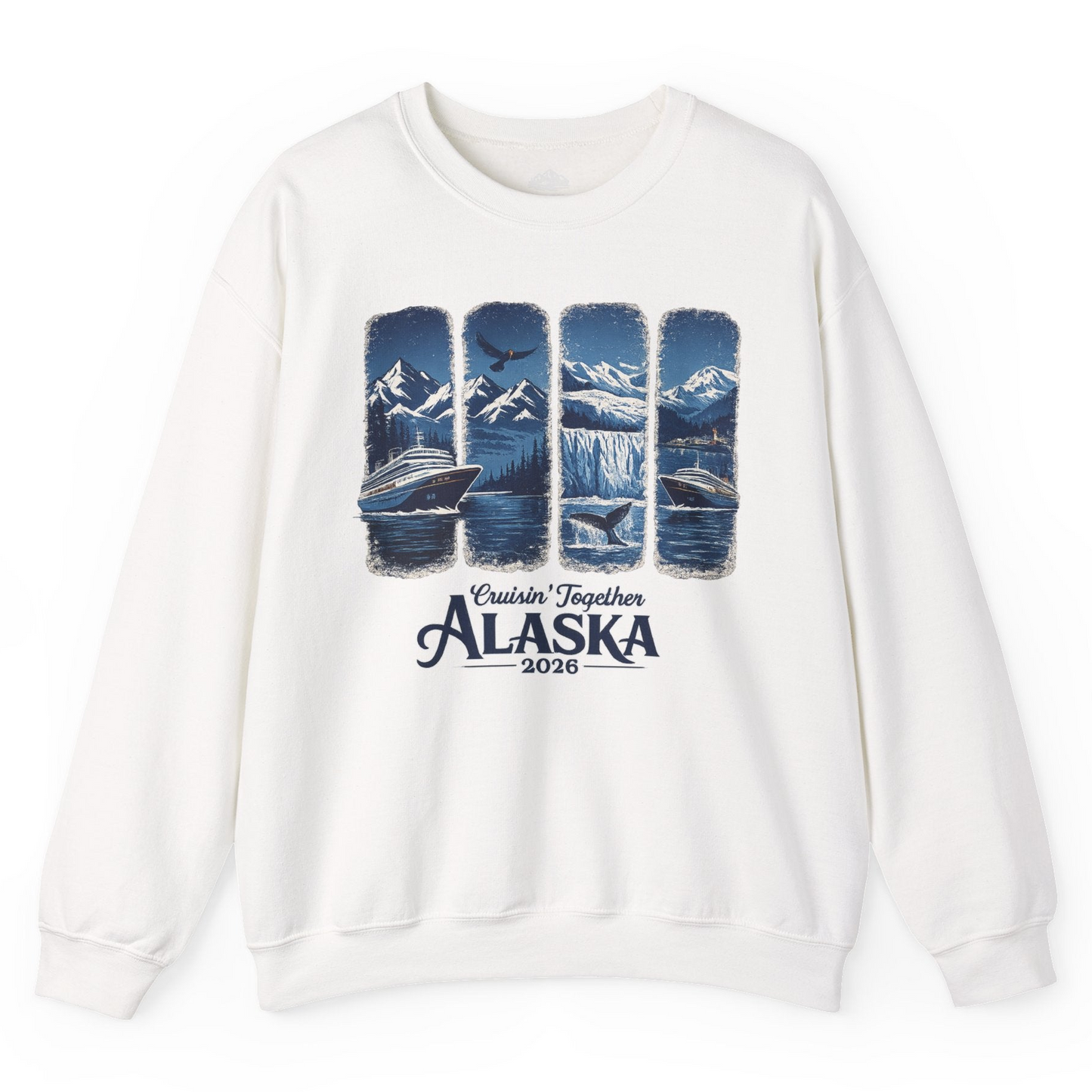 Alaska Cruise Adventure Shirt Sweatshirt – White – Alaska Cruise Shirts