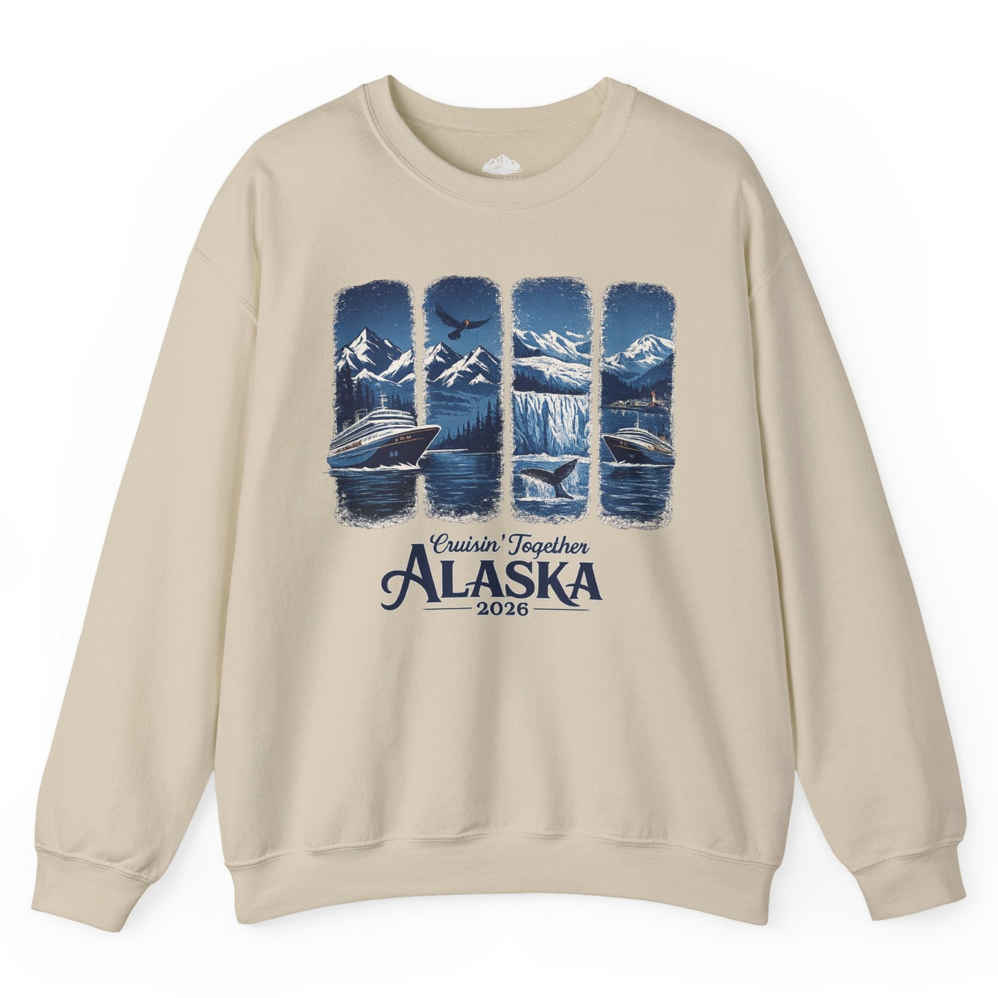 Alaska Cruise Adventure Shirt Sweatshirt – Sand – Alaska Cruise Shirts