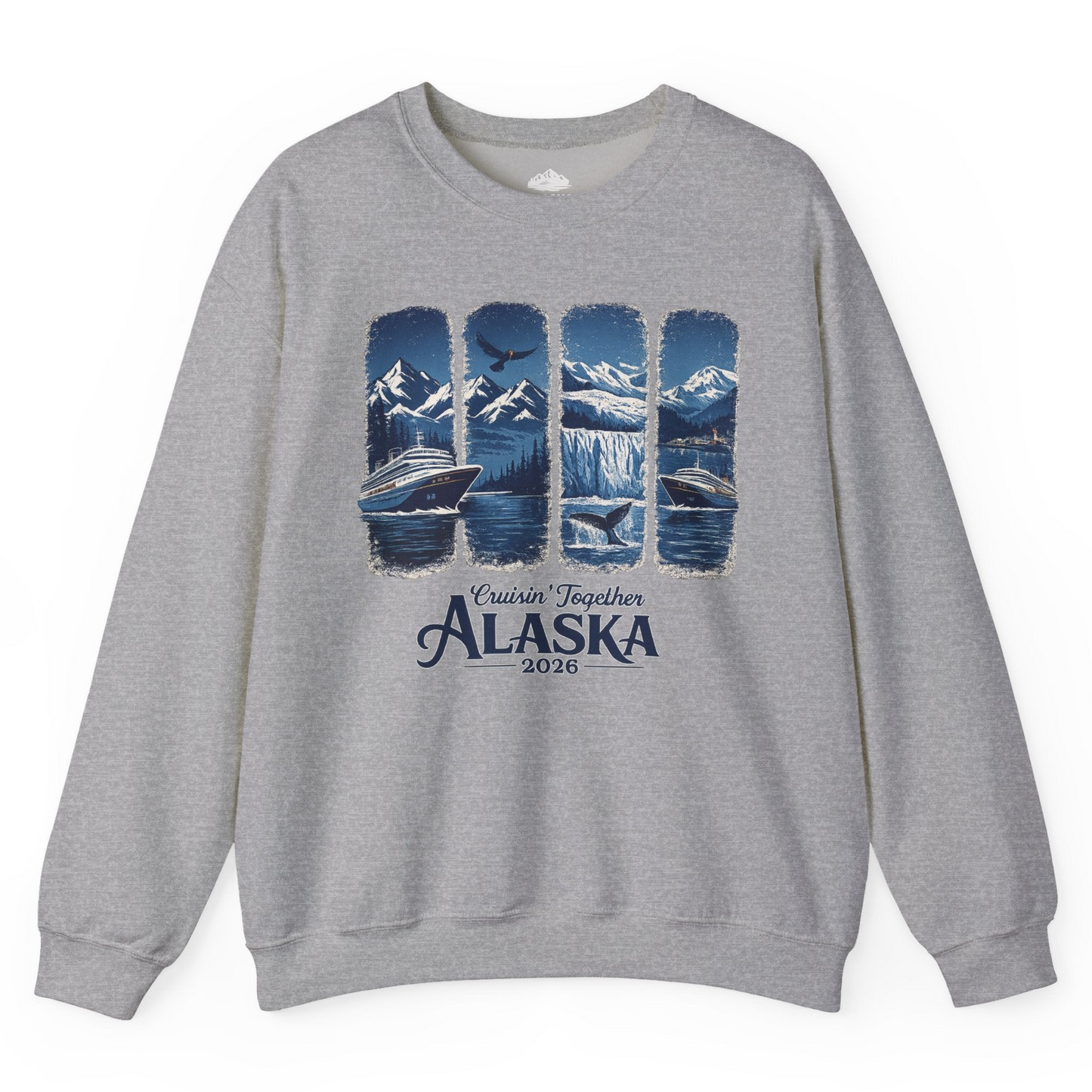 Alaska Cruise Adventure Shirt Sweatshirt – Sport Grey – Alaska Cruise Shirts