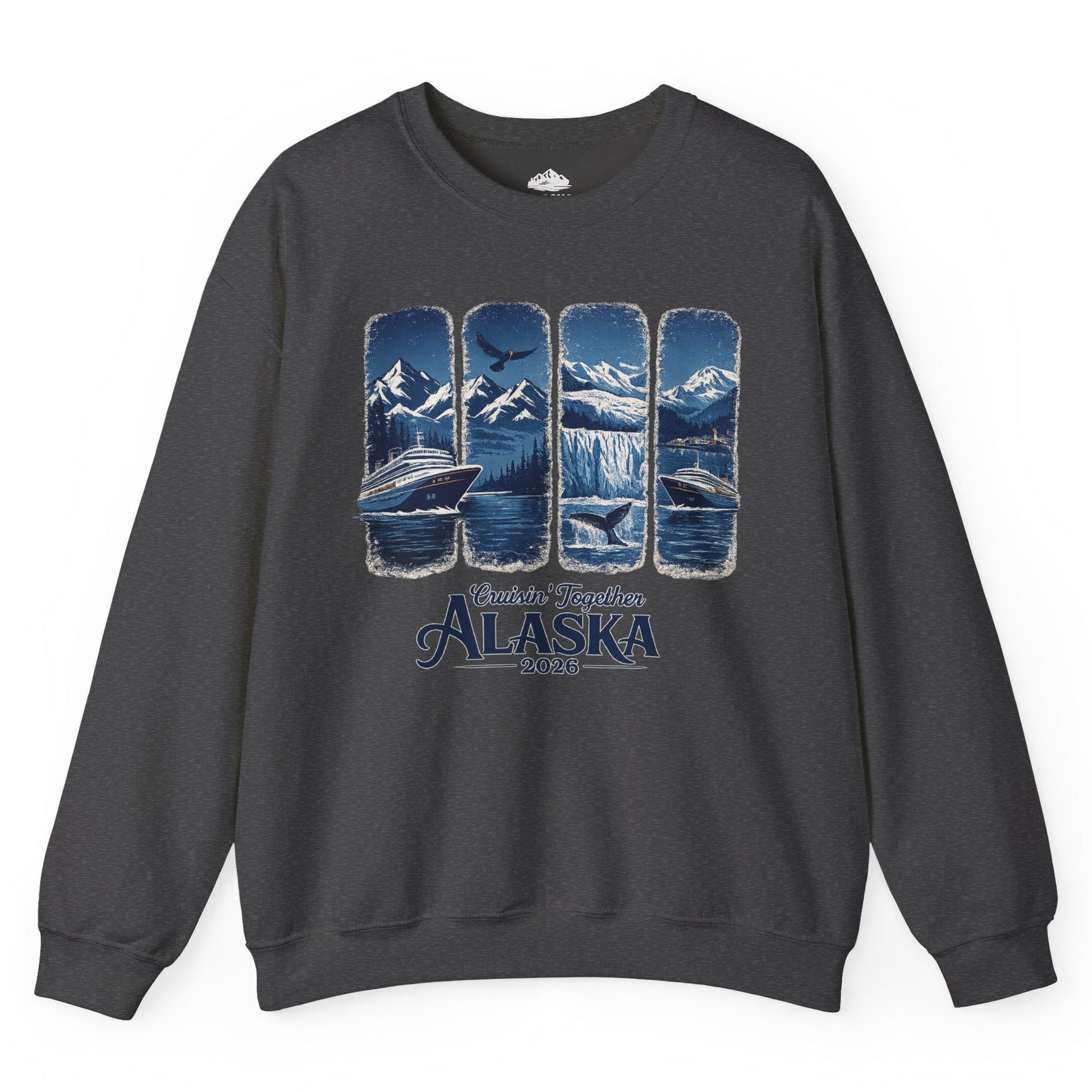 Alaska Cruise Adventure Shirt Sweatshirt – Dark Heather – Alaska Cruise Shirts