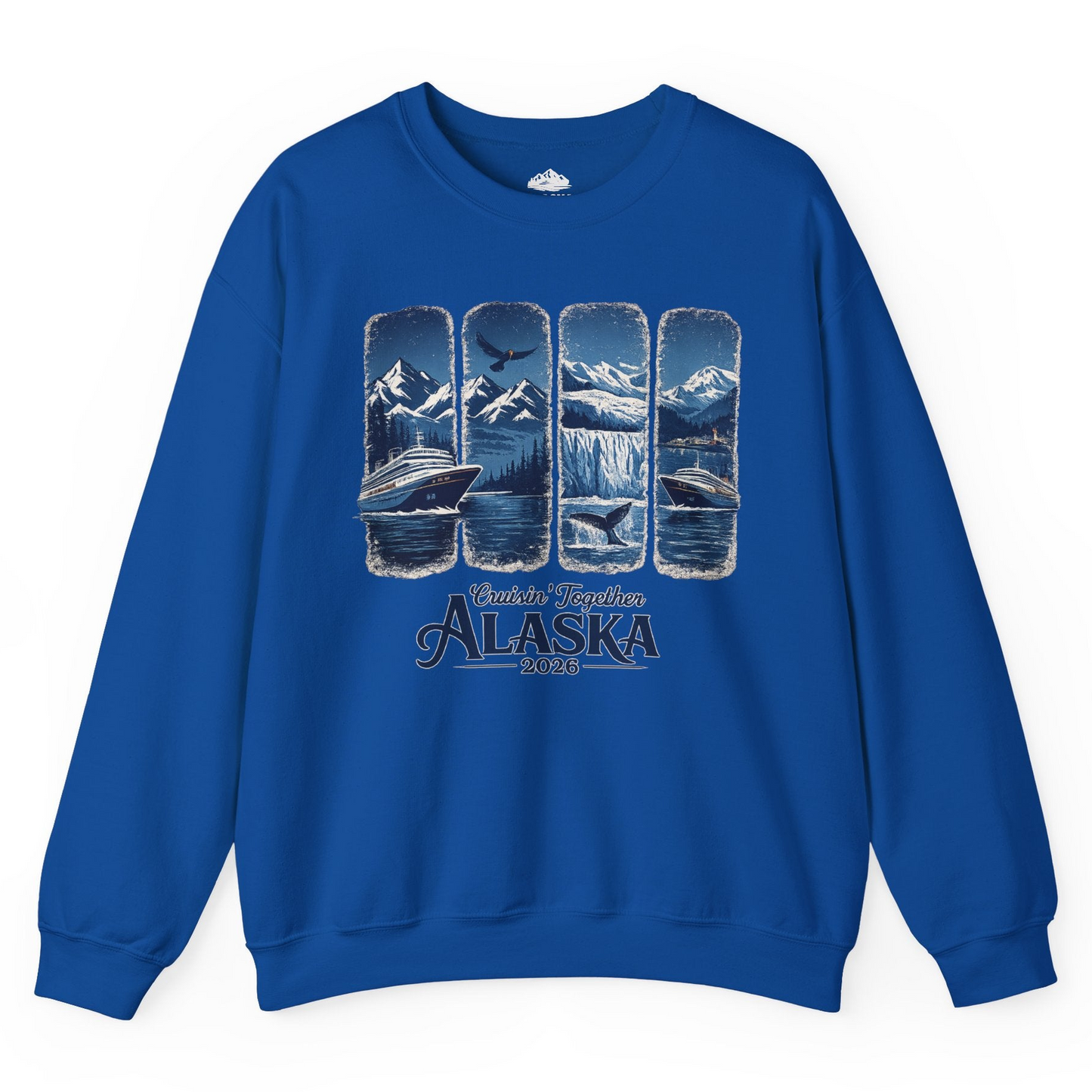 Alaska Cruise Adventure Shirt Sweatshirt – Royal – Alaska Cruise Shirts