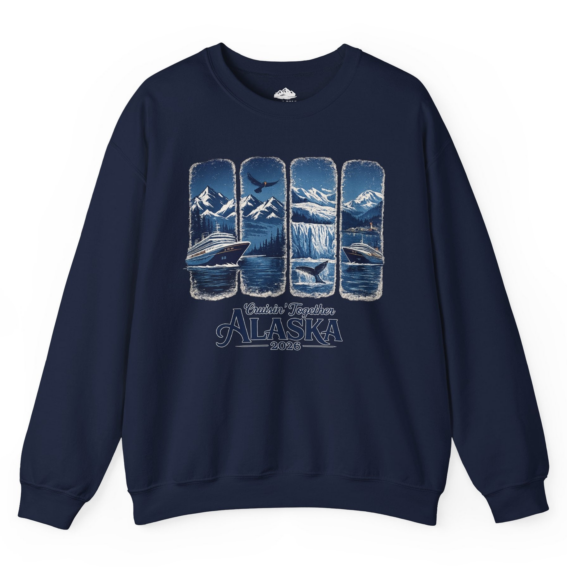 Alaska Cruise Adventure Shirt Sweatshirt – Navy – Alaska Cruise Shirts