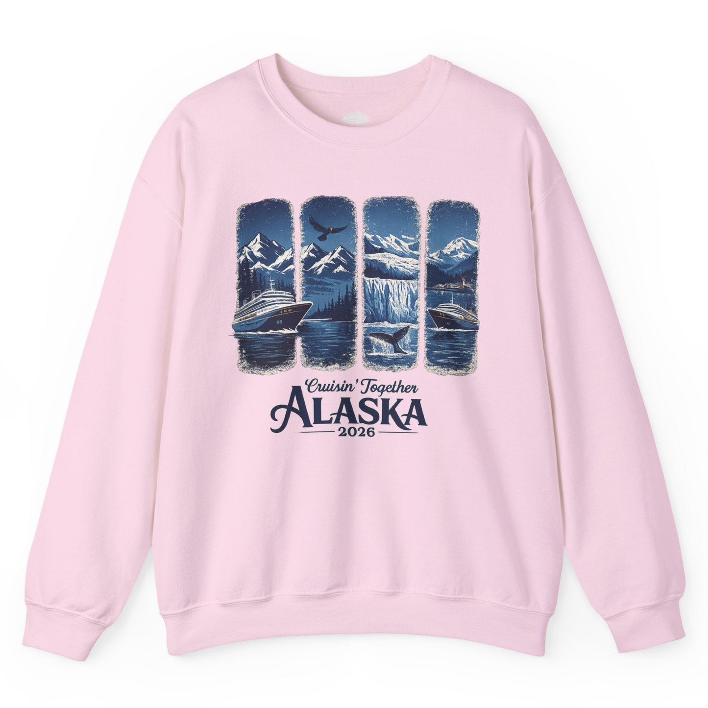 Alaska Cruise Adventure Shirt Sweatshirt – Light Pink – Alaska Cruise Shirts