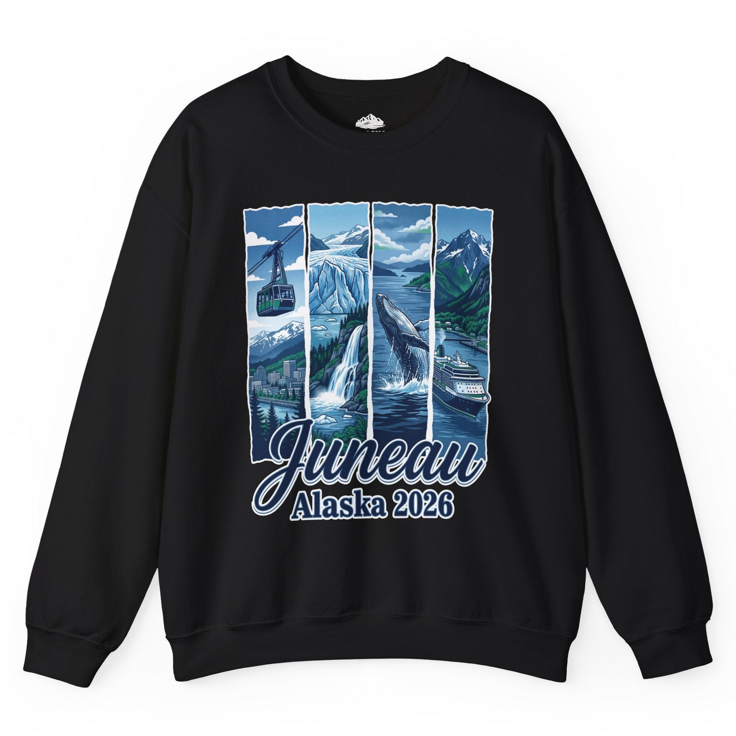 Juneau Alaska 2026 Cruise and Nature Souvenir Shirt — Sweatshirt Sweatshirt – Black – Alaska Cruise Shirts