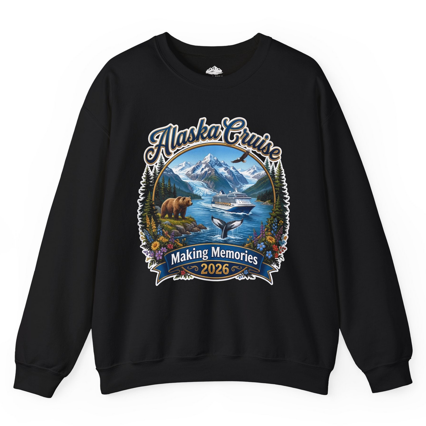 Alaska Cruise 2026 Making Memories Nature Travel Shirt — Sweatshirt Sweatshirt – Black – Alaska Cruise Shirts