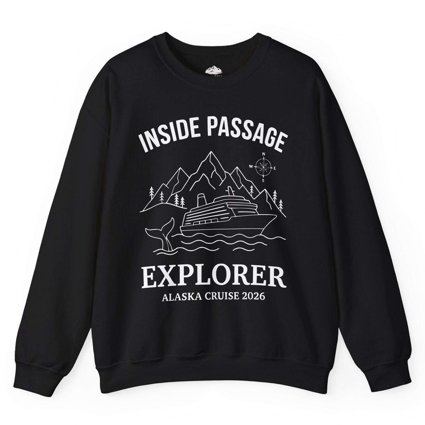 Inside Passage Explorer Alaska Cruise Adventure 2026 Shirt — Sweatshirt Sweatshirt – Black – Alaska Cruise Shirts
