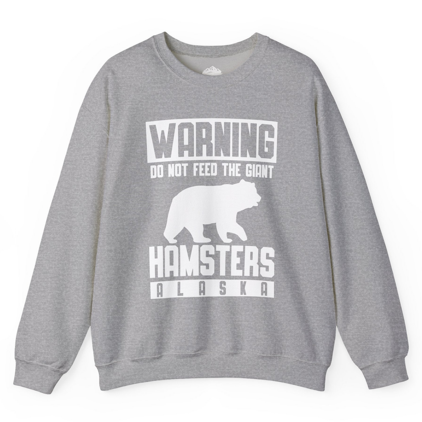 Funny Alaska Bear Giant Hamster Warning Sign Shirt for Travelers Sweatshirt – Sport Grey – Alaska Cruise Shirts