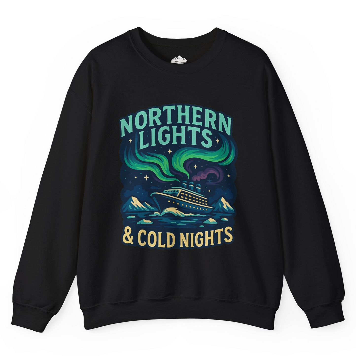 Northern Lights Alaska Cruise Ship Night Adventure Travel Shirt Sweatshirt – Black – Alaska Cruise Shirts