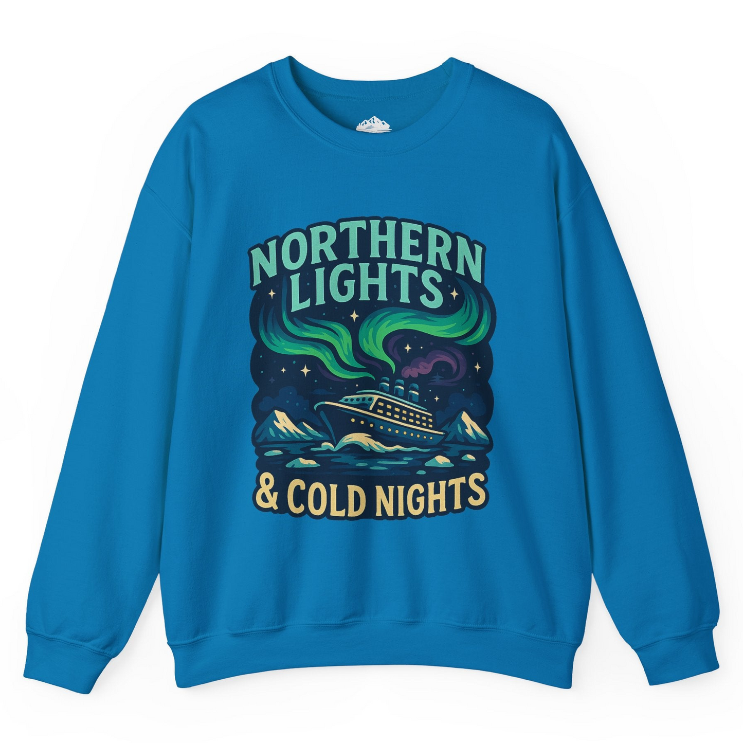 Northern Lights Alaska Cruise Ship Night Adventure Travel Shirt Sweatshirt – Sapphire – Alaska Cruise Shirts