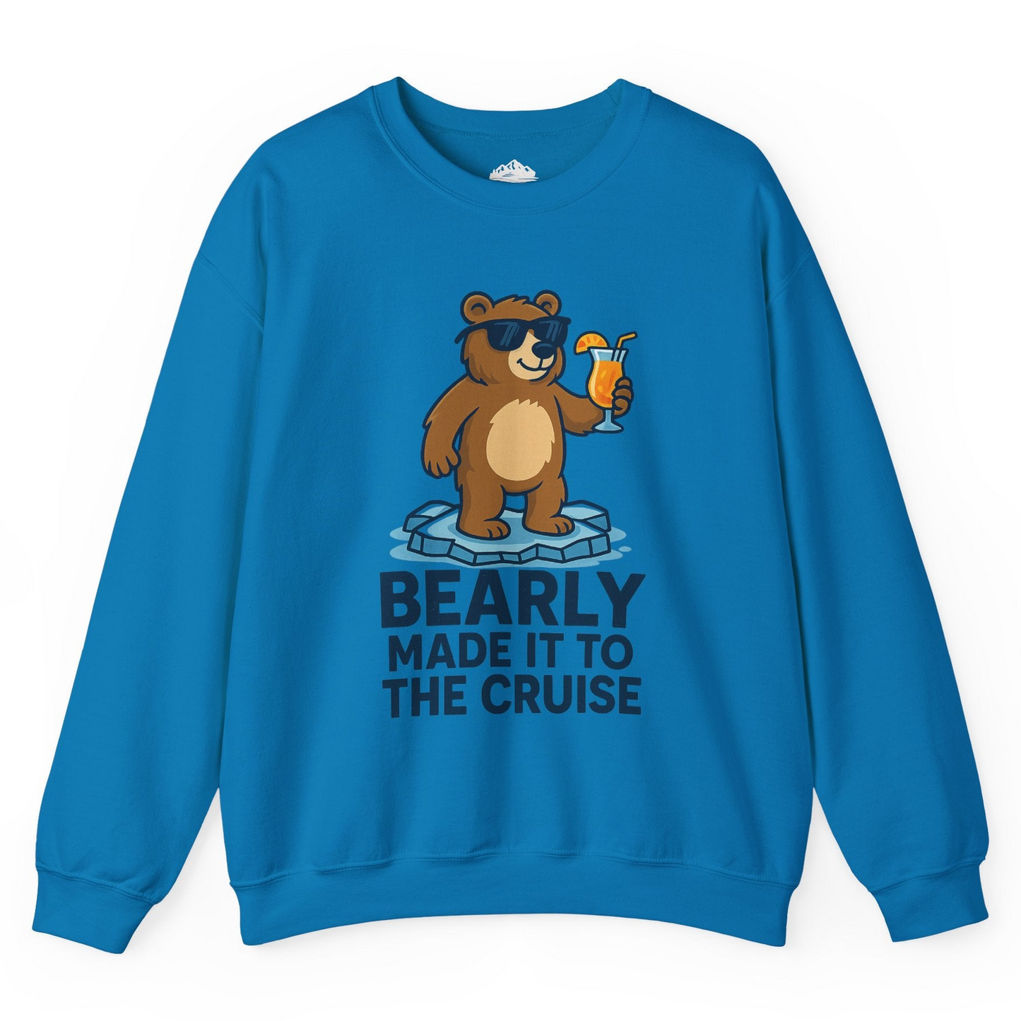 Bear Cruise Shirt - Funny Cartoon Bear With Sunglasses on Vacation Sweatshirt – Sapphire – Alaska Cruise Shirts