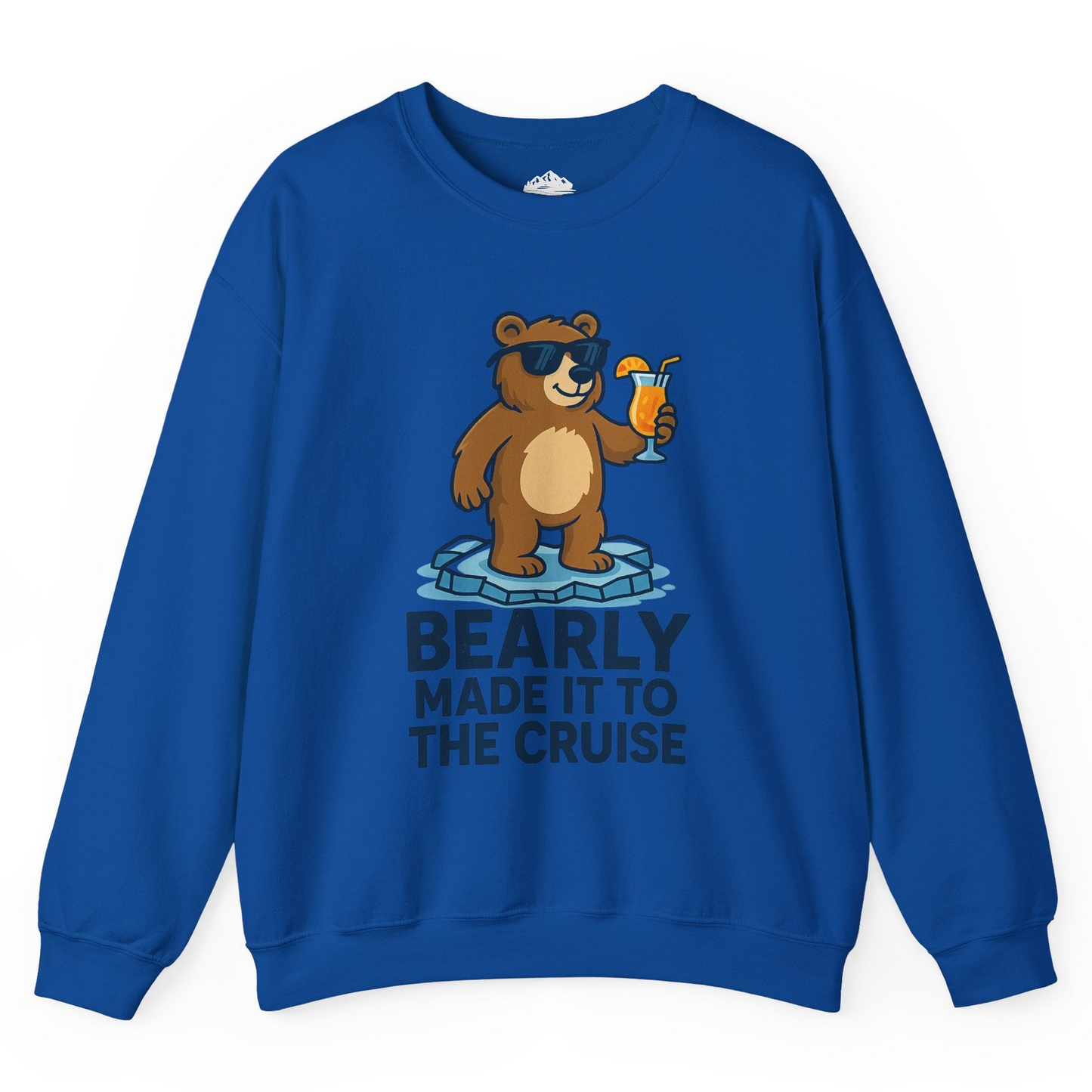 Bear Cruise Shirt - Funny Cartoon Bear With Sunglasses on Vacation Sweatshirt – Royal – Alaska Cruise Shirts