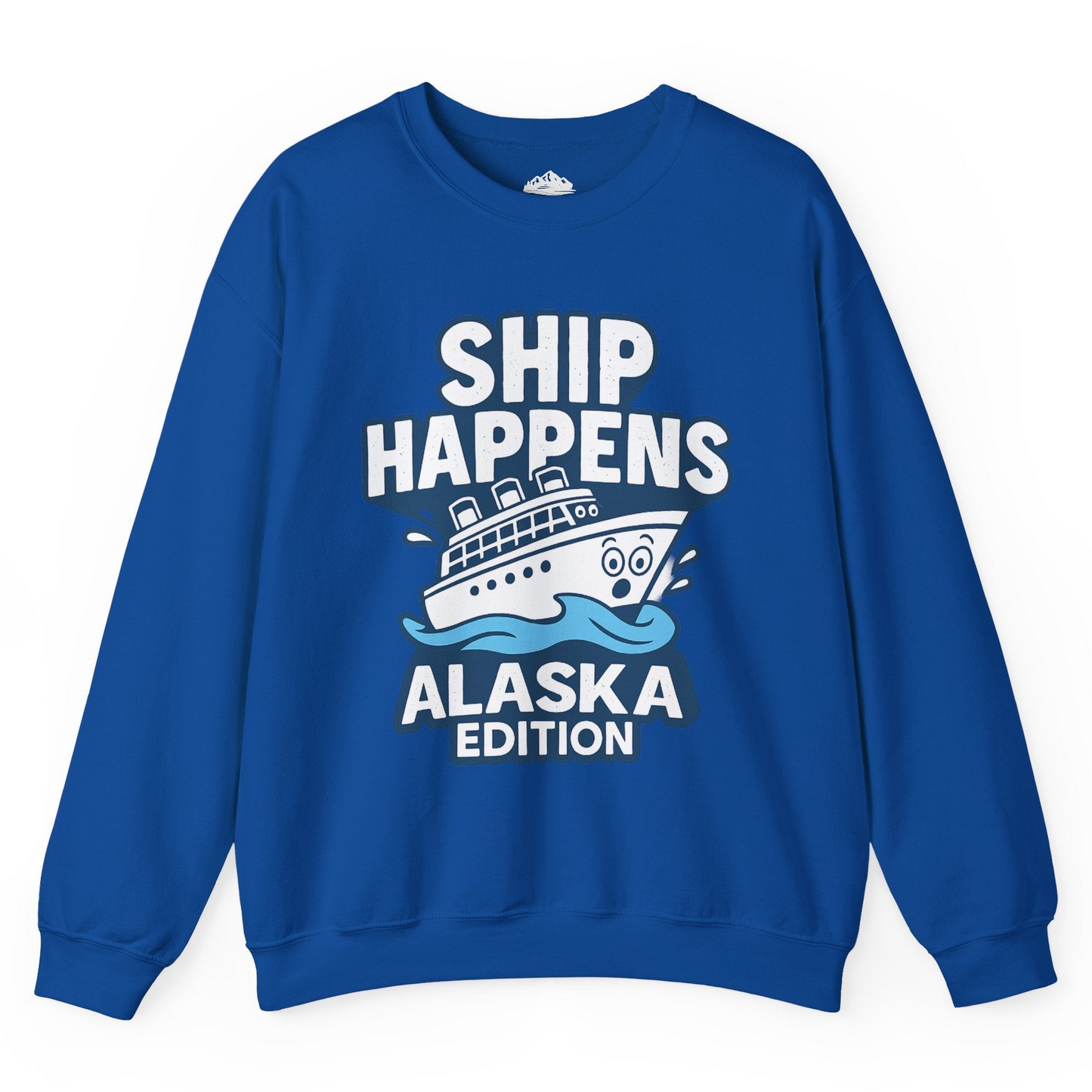 Ship Happens Alaska Cruise Shirt - Funny Cartoon Cruise Pun Tee Sweatshirt – Royal – Alaska Cruise Shirts