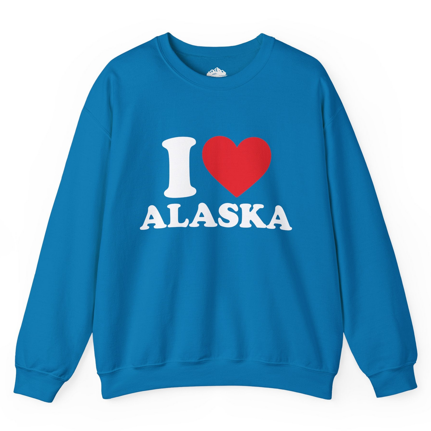 I Love Alaska Shirt - Bold Heart Graphic Retro Alaska Cruise Tee Sweatshirt – Sapphire – Alaska Cruise Shirts