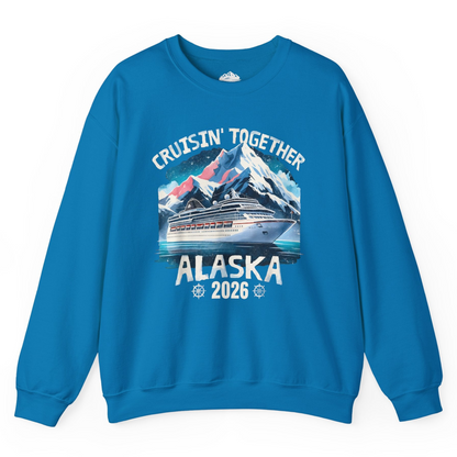 Alaska Cruise 2026 Shirt - Vintage Mountains and Cruise Ship Adventure Sweatshirt – Sapphire – Alaska Cruise Shirts