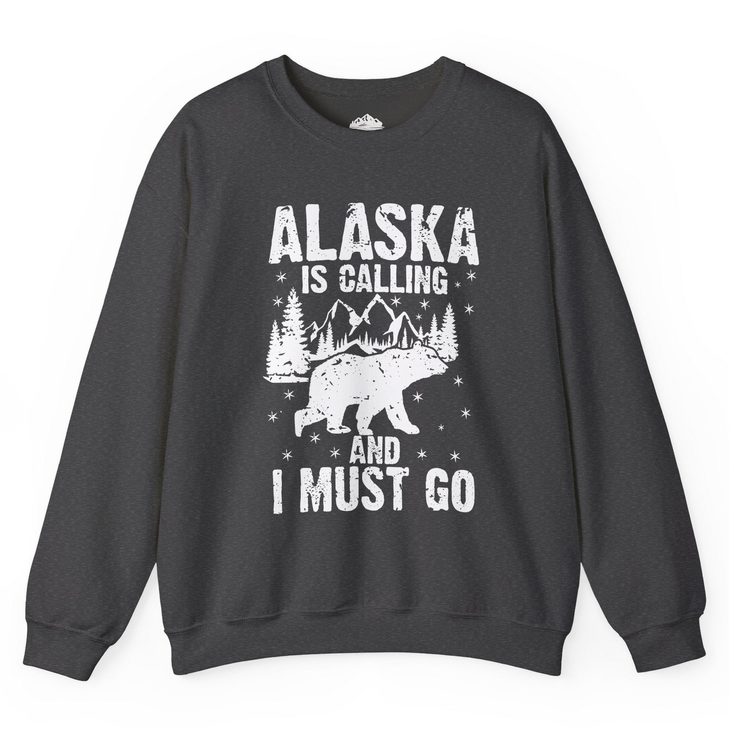Alaska Is Calling Bear Mountain Wilderness Adventure Vintage Shirt Sweatshirt – Dark Heather – Alaska Cruise Shirts