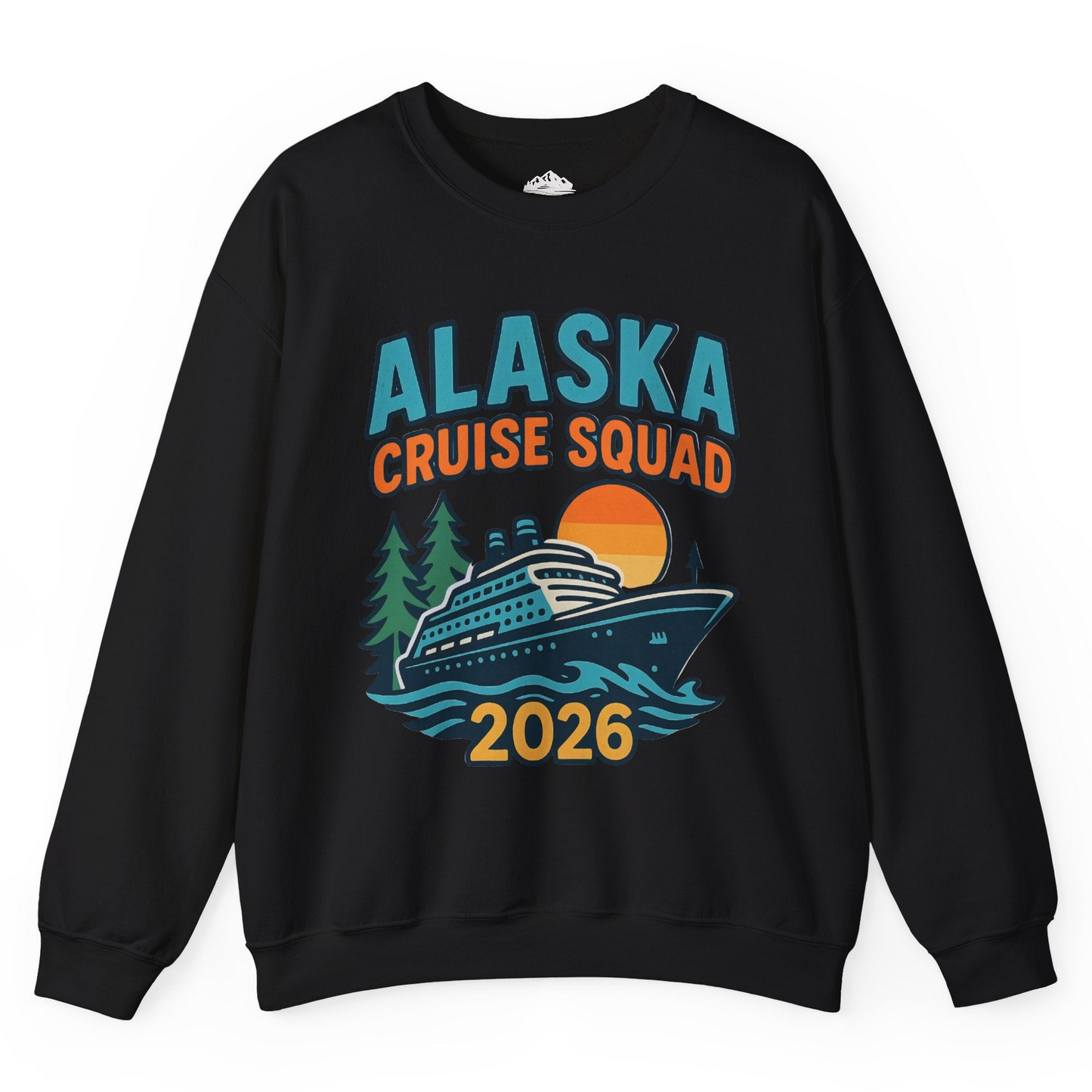 Alaska Cruise Squad Shirt - Retro Sunset Adventure Family Group Tee Sweatshirt – Black – Alaska Cruise Shirts