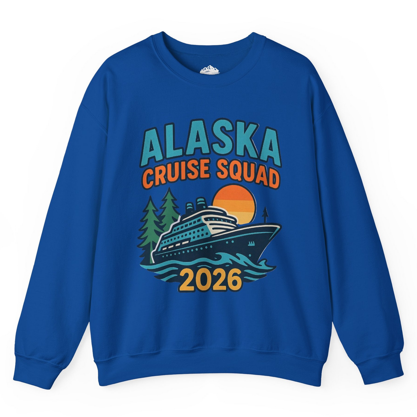 Alaska Cruise Squad Shirt - Retro Sunset Adventure Family Group Tee Sweatshirt – Royal – Alaska Cruise Shirts
