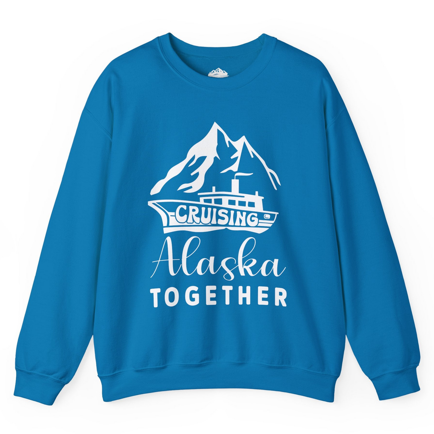 Cruising Alaska Together Mountains and Ship Family Cruise Shirt Sweatshirt – Sapphire – Alaska Cruise Shirts