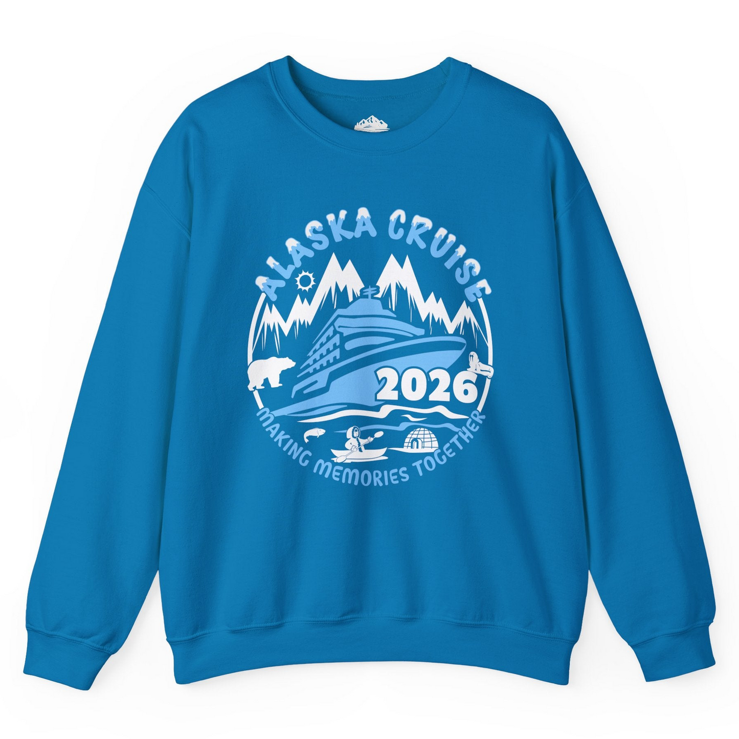 Alaska Cruise 2026 Shirt - Family Adventure Wildlife Nature Graphic Tee Sweatshirt – Sapphire – Alaska Cruise Shirts