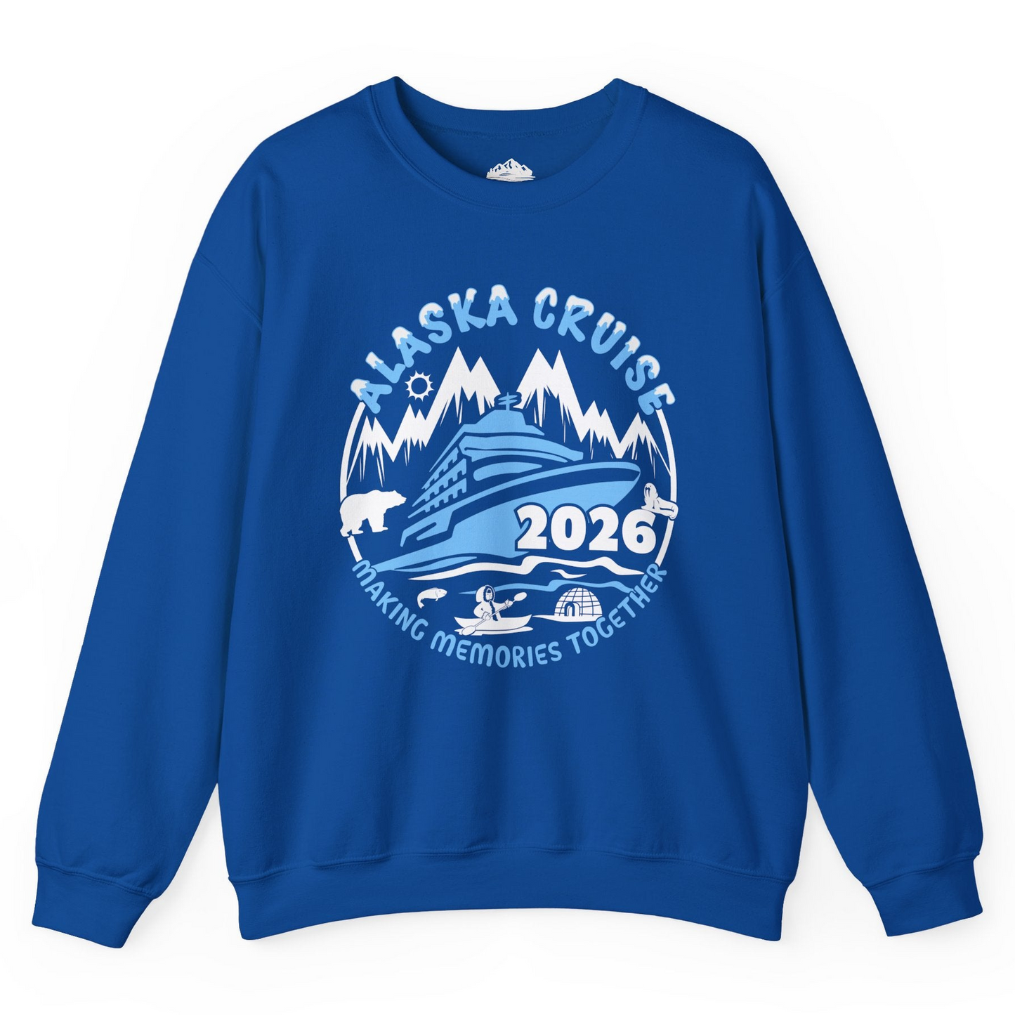 Alaska Cruise 2026 Shirt - Family Adventure Wildlife Nature Graphic Tee Sweatshirt – Royal – Alaska Cruise Shirts
