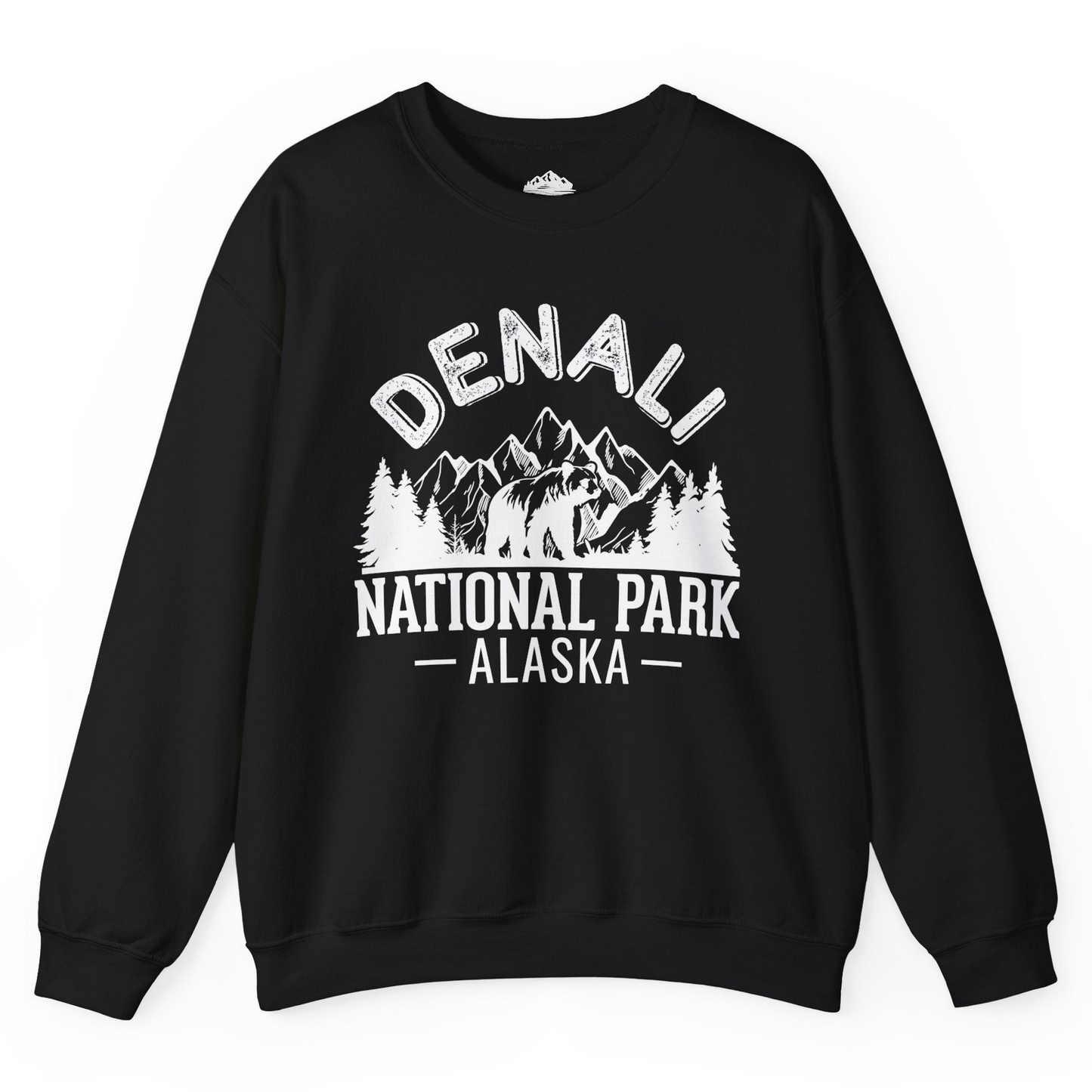 Denali National Park Bear Mountains Vintage Alaska Nature Shirt Sweatshirt – Black – Alaska Cruise Shirts