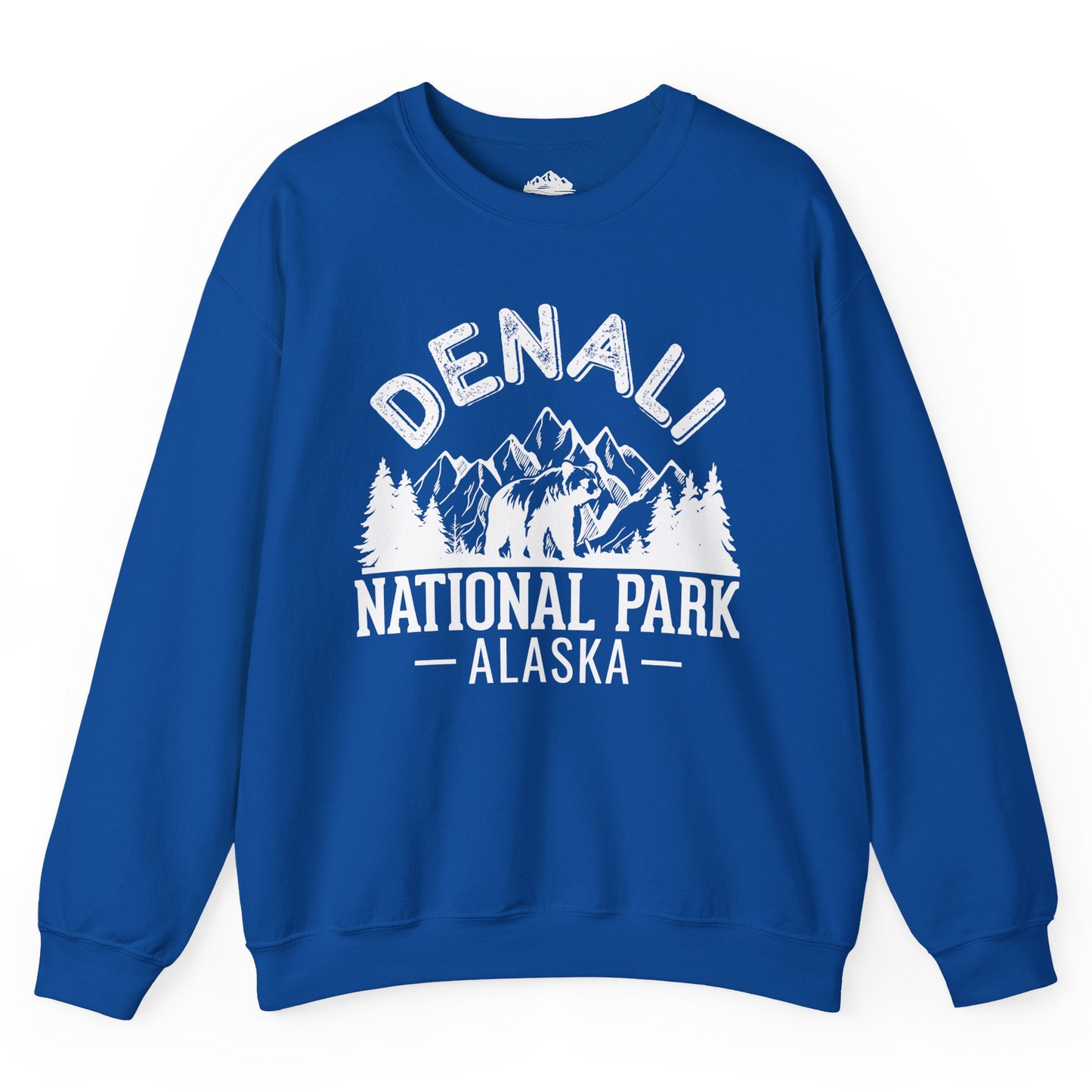 Denali National Park Bear Mountains Vintage Alaska Nature Shirt Sweatshirt – Royal – Alaska Cruise Shirts