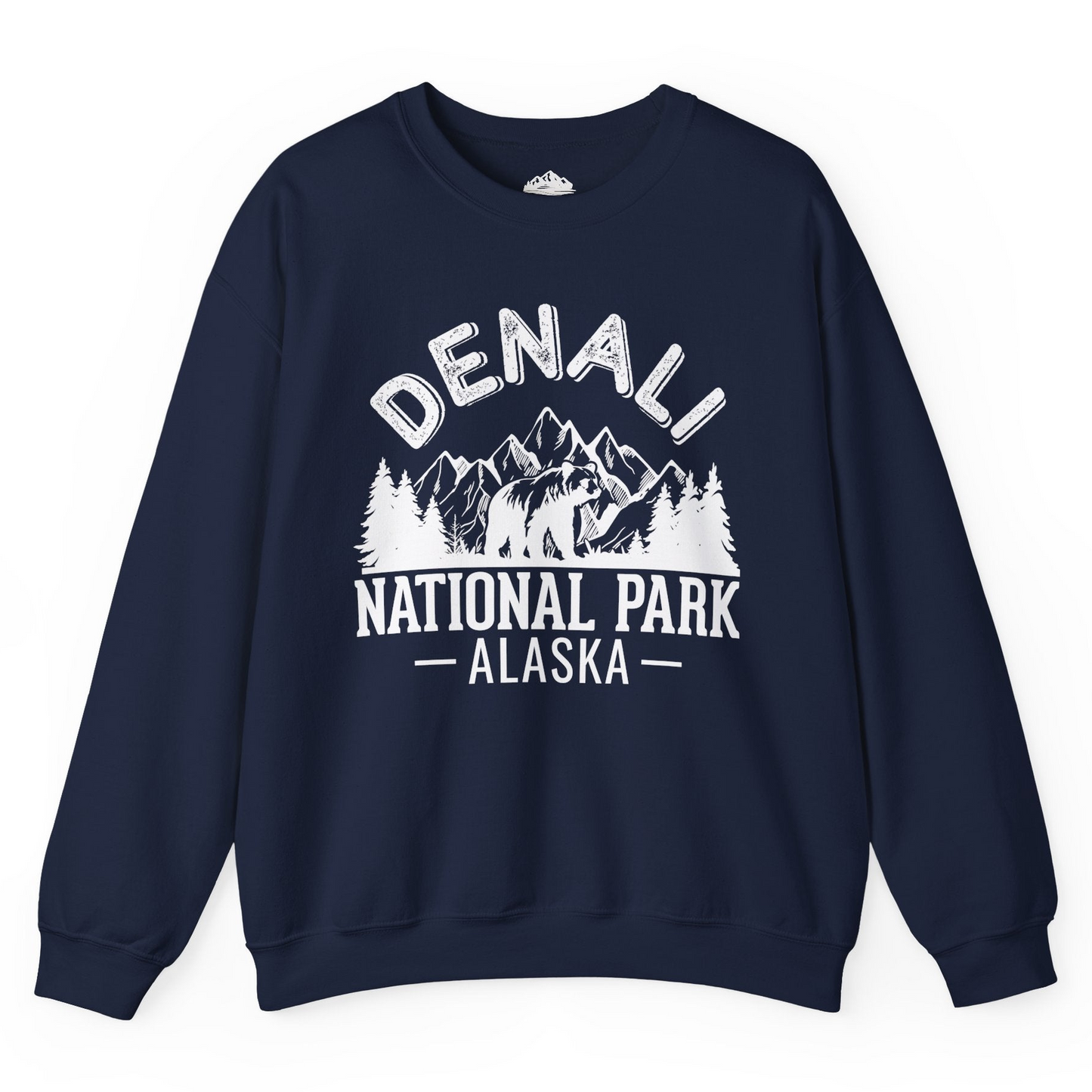 Denali National Park Bear Mountains Vintage Alaska Nature Shirt Sweatshirt – Navy – Alaska Cruise Shirts