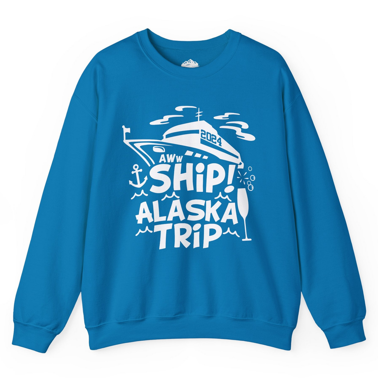 Aww Ship Alaska Cruise Shirt - Funny 2024 Group Vacation Graphic Tee Sweatshirt – Sapphire – Alaska Cruise Shirts