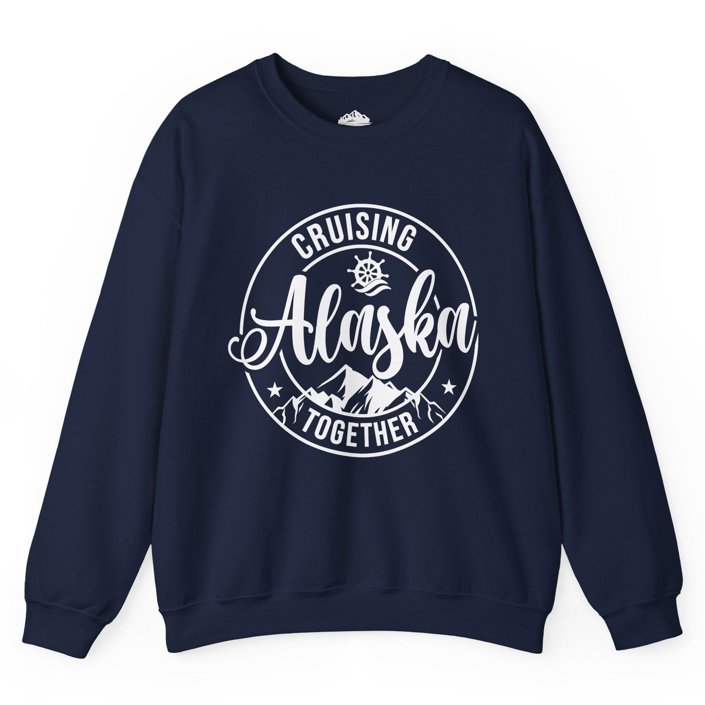 Cruising Alaska Together Shirt - Mountain Nautical Family Cruise Design Sweatshirt – Navy – Alaska Cruise Shirts