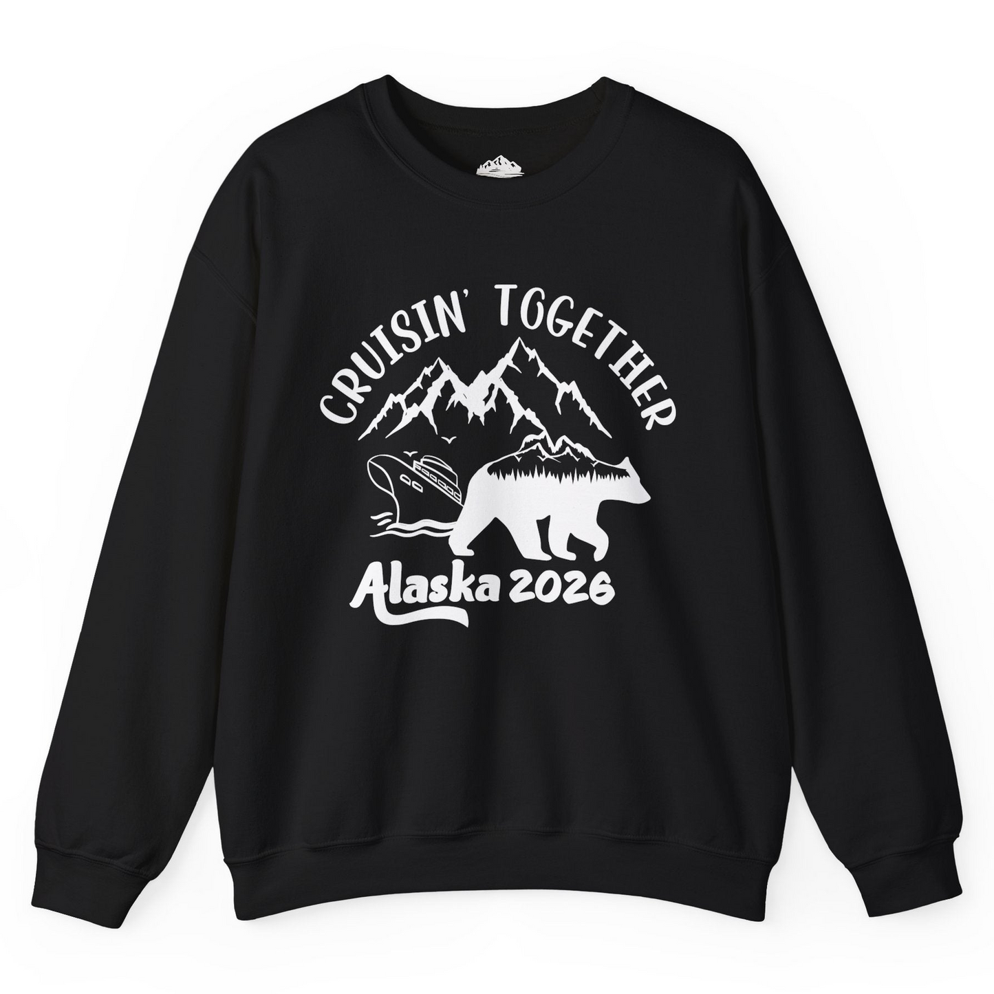 Cruisin Together Alaska 2026 Bear Mountain Group Cruise Shirt Sweatshirt – Black – Alaska Cruise Shirts