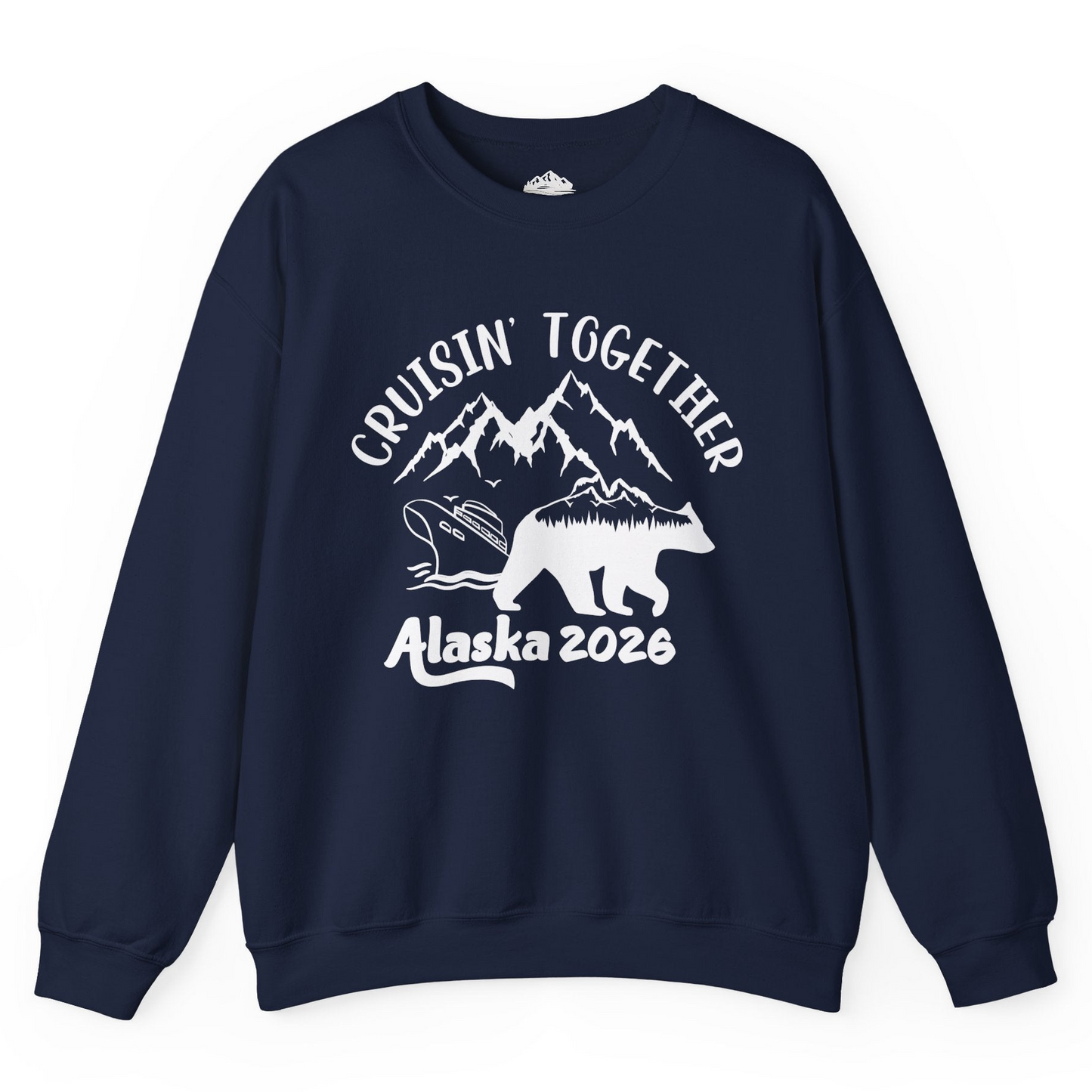 Cruisin Together Alaska 2026 Bear Mountain Group Cruise Shirt Sweatshirt – Navy – Alaska Cruise Shirts