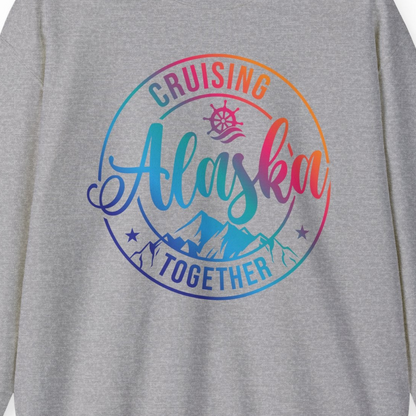 Cruising Alaska Together Shirt Sweatshirt – Sport Grey – Alaska Cruise Shirts Close Up