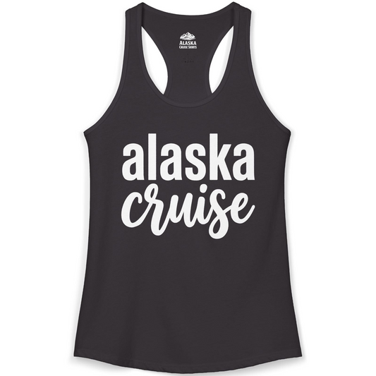 Bold Alaska Cruise Typography Shirt for Vacation Memories — Ladies Tank Tank Top – Alaska Cruise Shirts