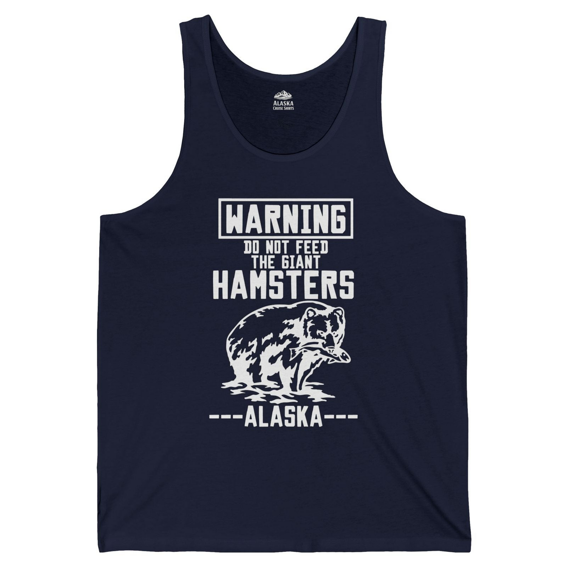 Funny Alaska Bear Warning Sign tank top Tank Top – Alaska Cruise Shirts