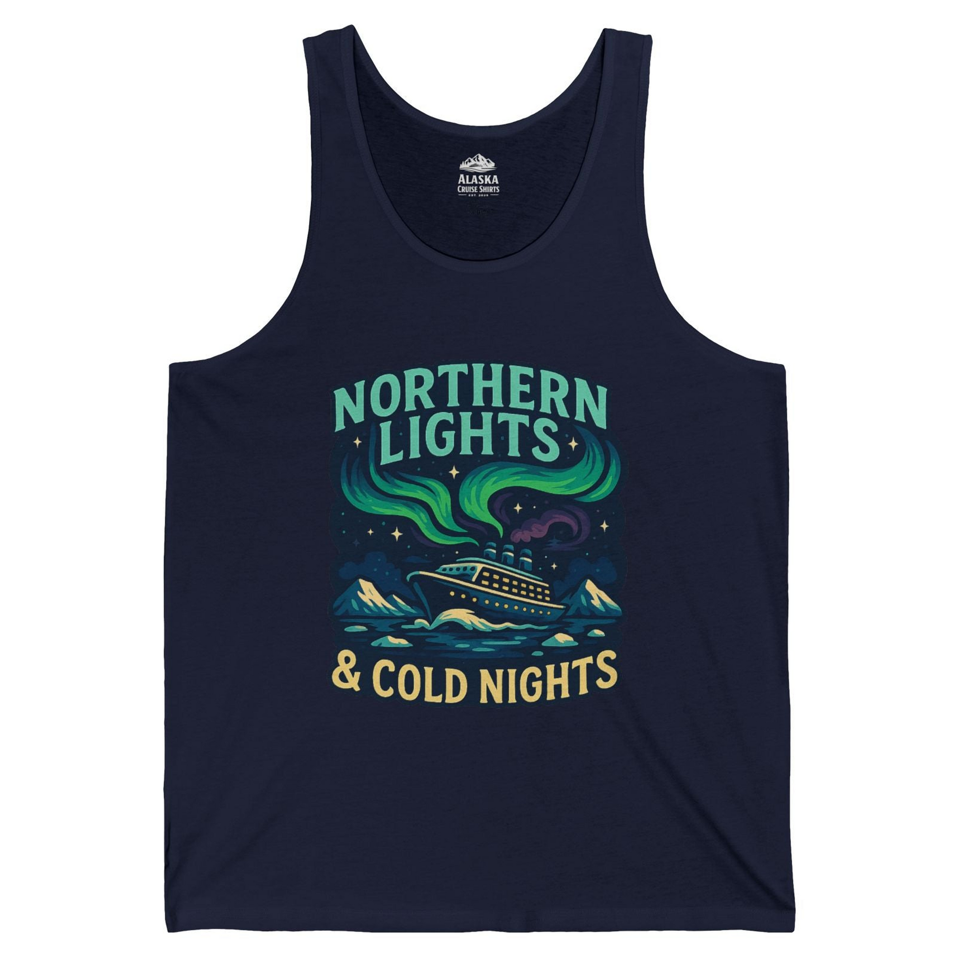 Northern Lights Alaska Cruise Ship Night Adventure Travel Shirt — Tank Top Tank Top – Alaska Cruise Shirts