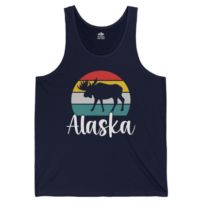 Retro Alaska Moose Silhouette Shirt Tank Top – Alaska Cruise Shirts