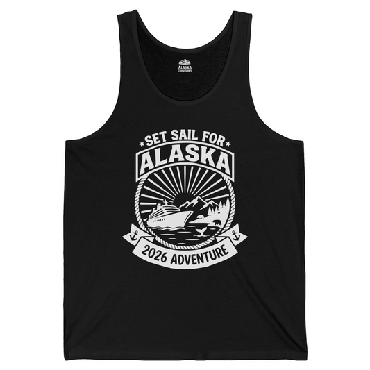 Set Sail for Alaska 2026 Adventure Vintage Cruise Shirt — Tank Top Tank Top – Alaska Cruise Shirts
