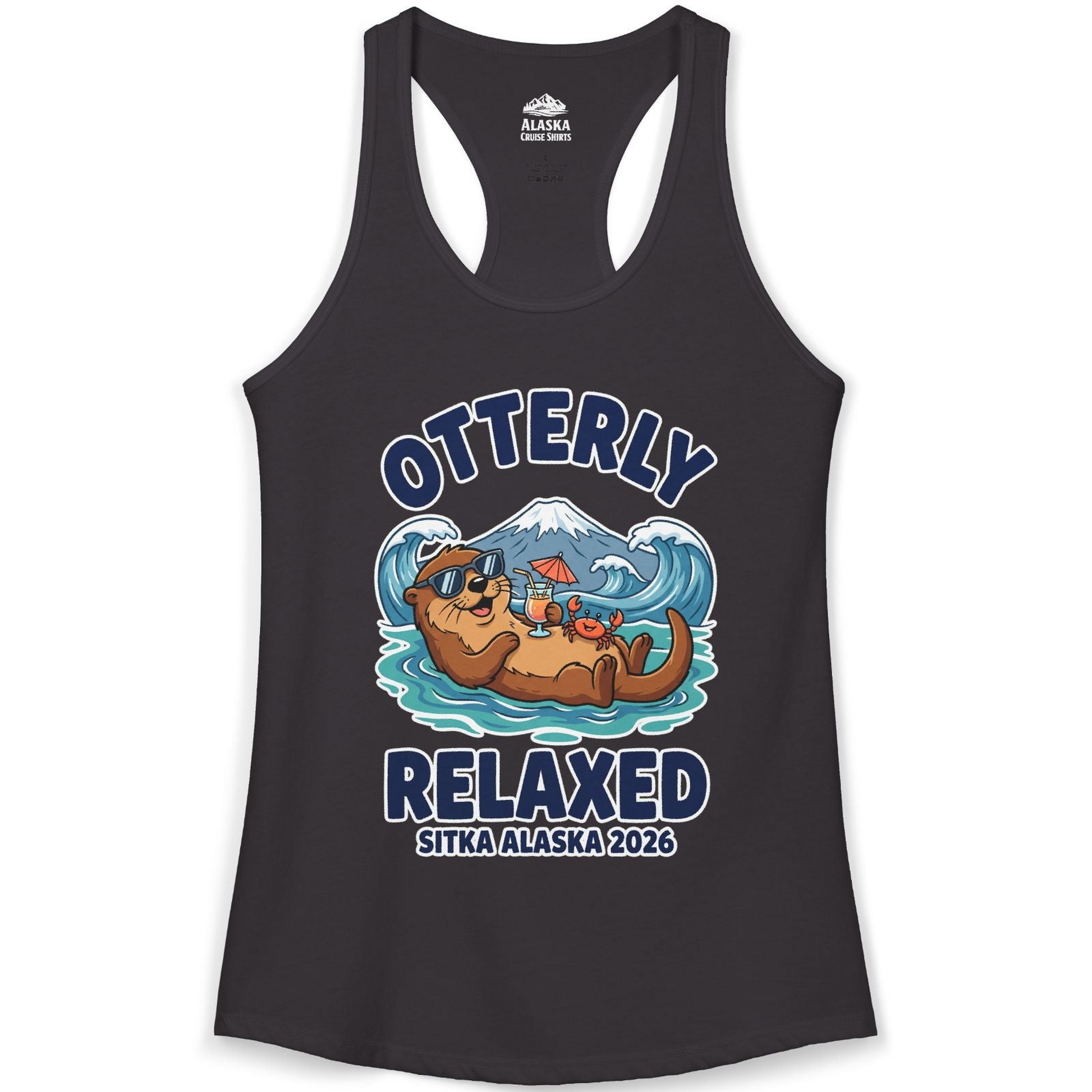Otterly Relaxed Sitka Alaska 2026 Vacation Souvenir Shirt — Ladies Tank Tank Top – Alaska Cruise Shirts