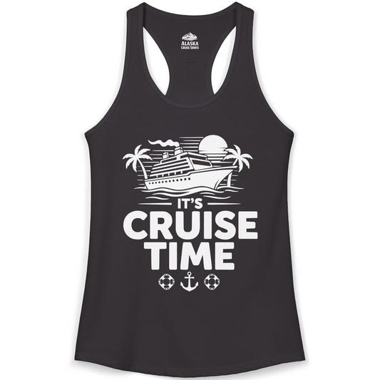 It’s Cruise Time Bold Nautical Vacation Shirt for Cruise Enthusiasts — Ladies Tank Tank Top – Alaska Cruise Shirts