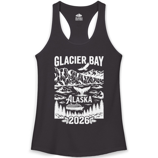 Glacier Bay Alaska 2026 Cruise Adventure Nature Scene Shirt — Ladies Tank Tank Top – Alaska Cruise Shirts