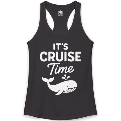 It's Cruise Time Whale Graphic Vacation Cruise Shirt — Ladies Tank Tank Top – Alaska Cruise Shirts