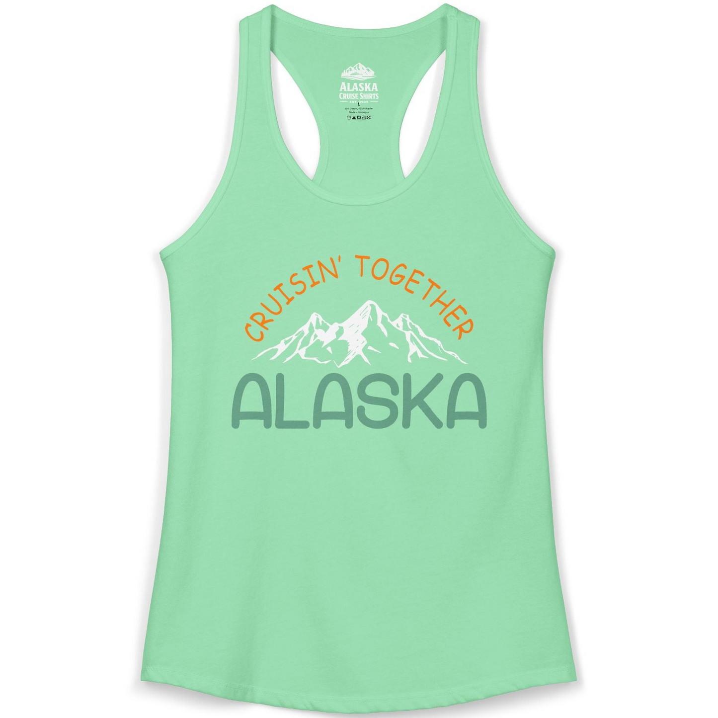 Cruisin Together Alaska Mountain Adventure Cruise Graphic Shirt — Ladies Tank Tank Top – Alaska Cruise Shirts