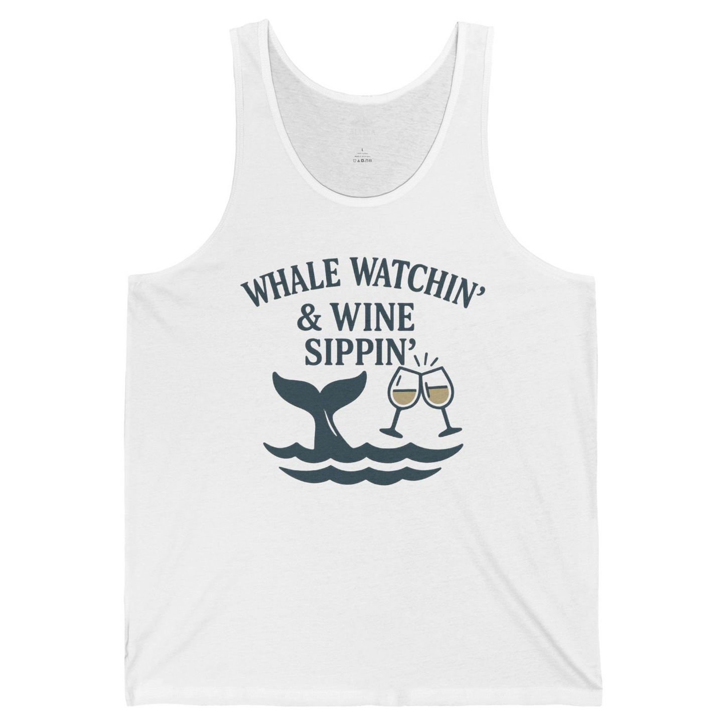 Whale Watching and Wine Sippin Shirt Tank Top – Alaska Cruise Shirts