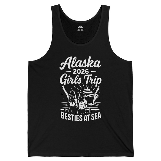 Alaska 2026 Girls Trip Besties At Sea Cruise Friends Shirt — Tank Top Tank Top – Alaska Cruise Shirts