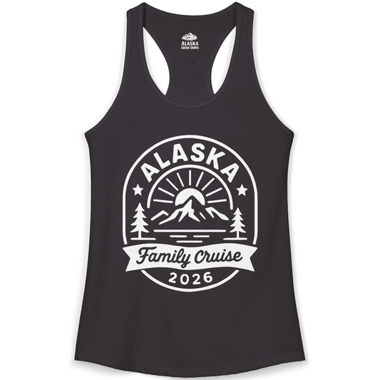 Alaska Family Cruise 2026 Mountain Nature Adventure Shirt — Ladies Tank Tank Top – Alaska Cruise Shirts