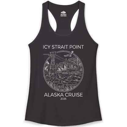 Icy Strait Point Alaska Cruise 2026 Nature Adventure T-Shirt — Ladies Tank Tank Top – Alaska Cruise Shirts