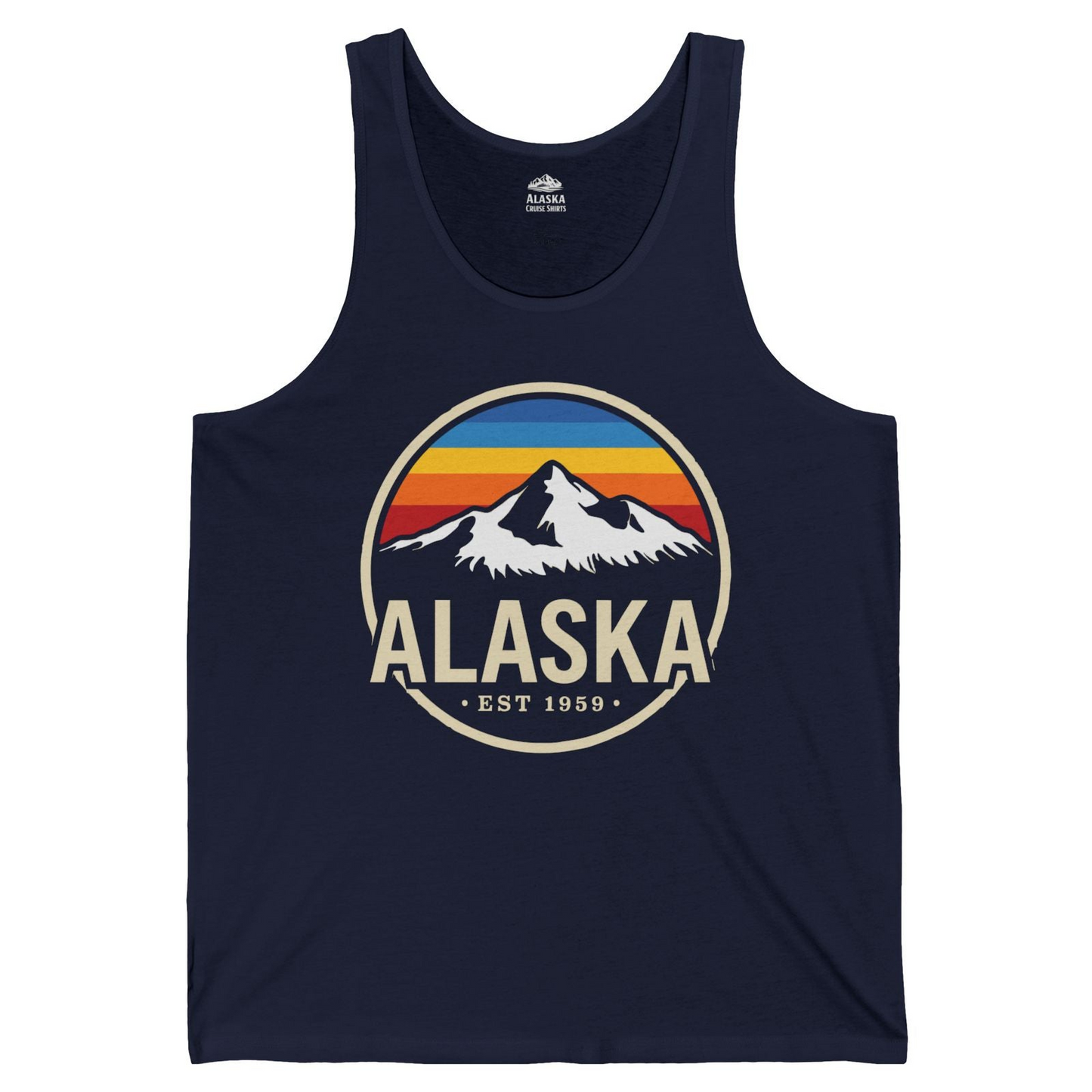 Alaska Vintage Mountain Sunset Shirt Tank Top – Alaska Cruise Shirts