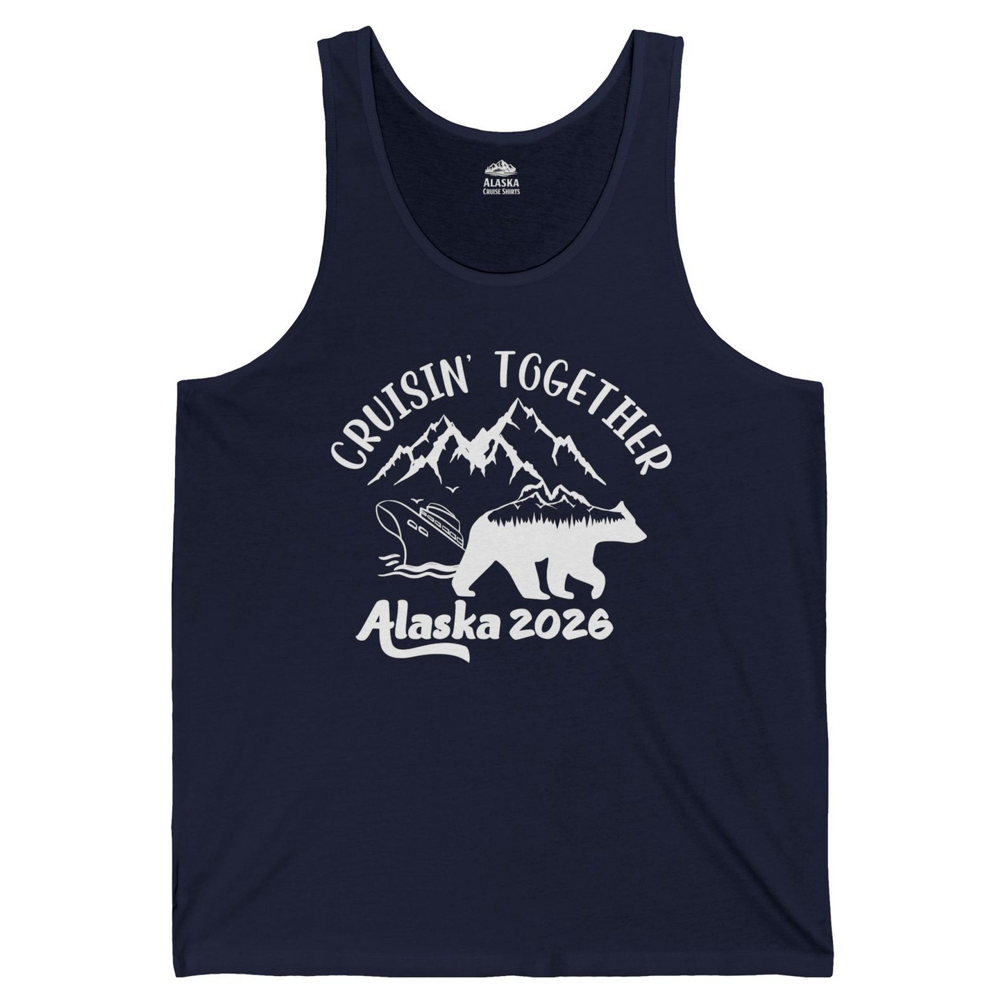 Cruisin Together Alaska 2026 Bear Mountain Group Cruise Shirt — Tank Top Tank Top – Alaska Cruise Shirts