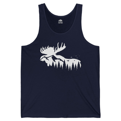 Moose Silhouette Forest Scene Shirt Tank Top – Alaska Cruise Shirts